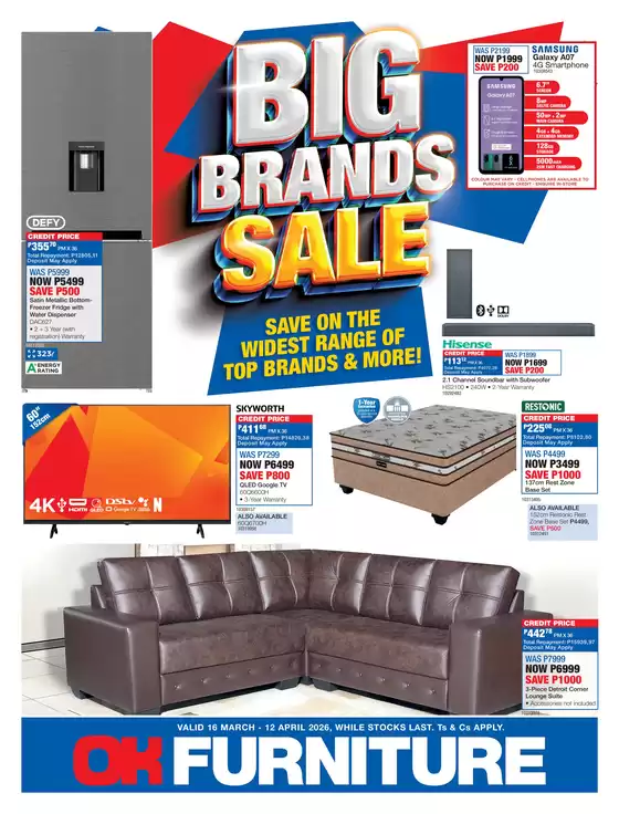 OK Furniture catalogue in Milnerton | Exclusive deals and bargains | 2026-03-16T00:00:00.000Z - 2026-04-12T00:00:00.000Z