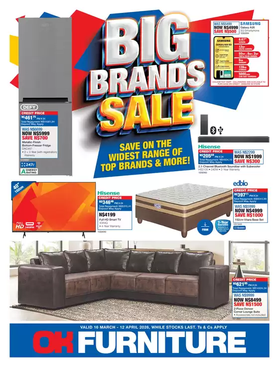 OK Furniture catalogue in Milnerton | Current bargains and offers | 2026-03-16T00:00:00.000Z - 2026-04-12T00:00:00.000Z