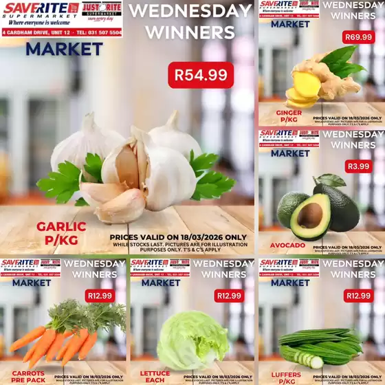 Saverite catalogue in Midrand | Wednesday Winners | 2026-03-18T00:00:00.000Z - 2026-03-18T00:00:00.000Z