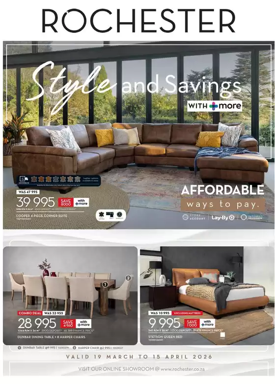 Rochester catalogue | Style And Savings | 2026-03-19T00:00:00.000Z - 2026-04-15T00:00:00.000Z