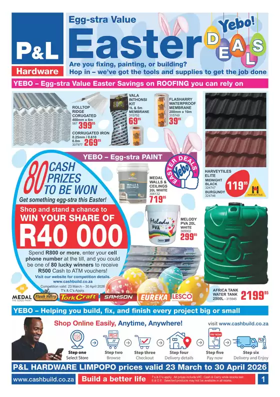 Cashbuild catalogue in Saselamani | Exclusive bargains | 2026-03-23T00:00:00.000Z - 2026-04-30T00:00:00.000Z