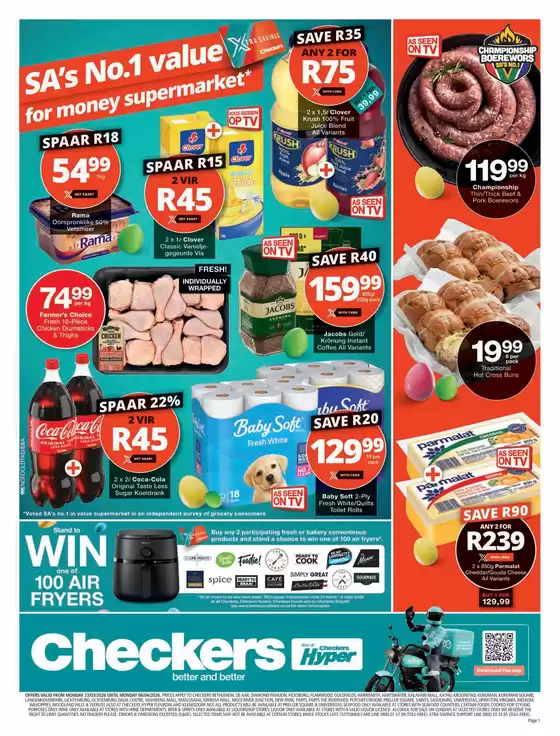 Checkers catalogue in Sasolburg | Checkers weekly specials | 2026-03-22T00:00:00.000Z - 2026-04-06T00:00:00.000Z