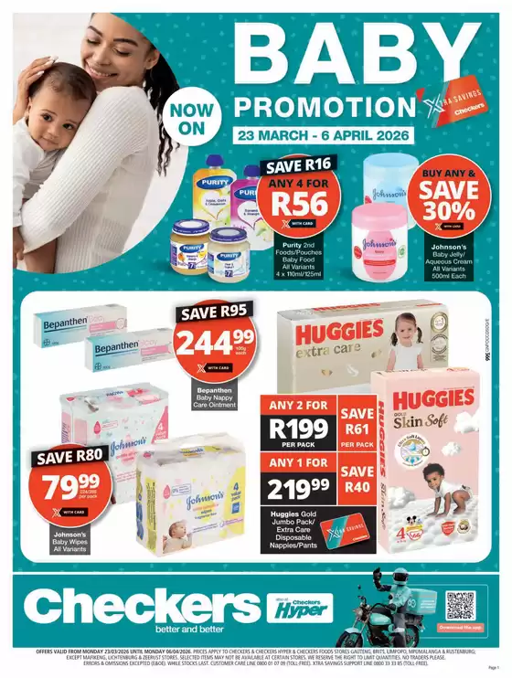 Checkers catalogue in Sasolburg | Checkers Baby Promotion Gauteng | 2026-03-22T00:00:00.000Z - 2026-04-06T00:00:00.000Z