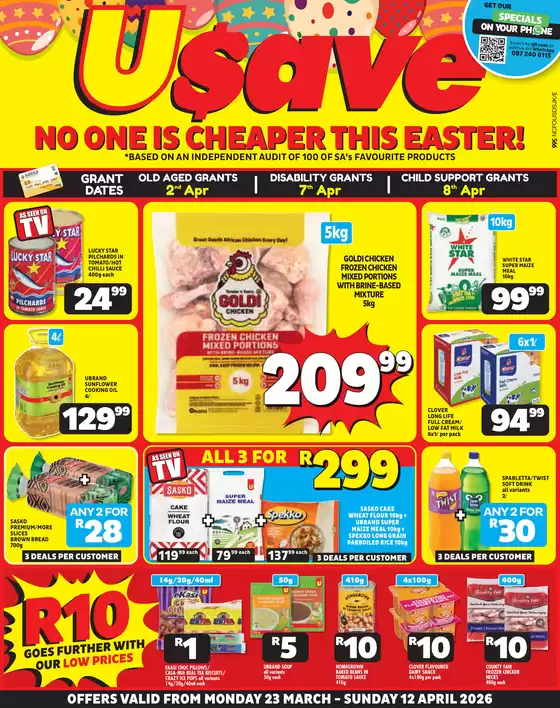 Usave catalogue in Mount Fletcher | Ncusaveeastersavings23mar12apr2026 | 2026-03-23T00:00:00.000Z - 2026-04-12T00:00:00.000Z