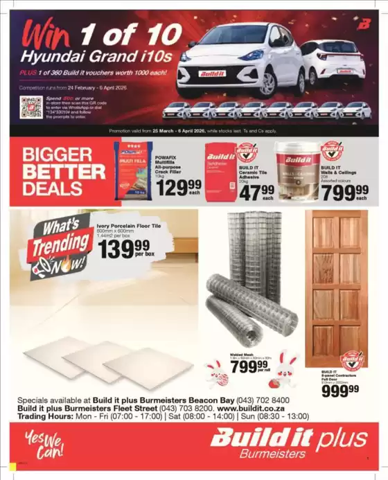 Build It catalogue in Mount Fletcher | Great offer for all customers | 2026-02-24T00:00:00.000Z - 2026-04-06T00:00:00.000Z