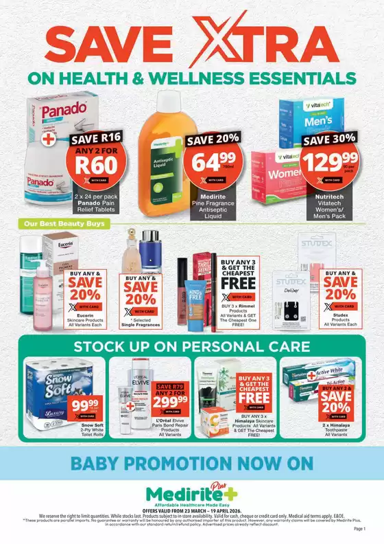 MediRite catalogue in Bellville | Save Xtra On Health & Wellness Essentials | 2026-03-24T00:00:00.000Z - 2026-04-19T00:00:00.000Z
