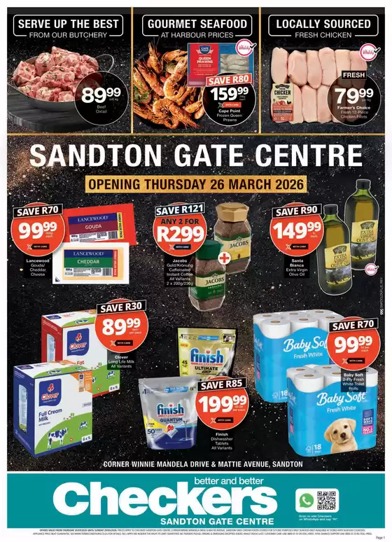 Checkers catalogue in Newcastle | Checkers Sandton Gate Centre Store Opening 26 March | 2026-03-25T00:00:00.000Z - 2026-03-29T00:00:00.000Z