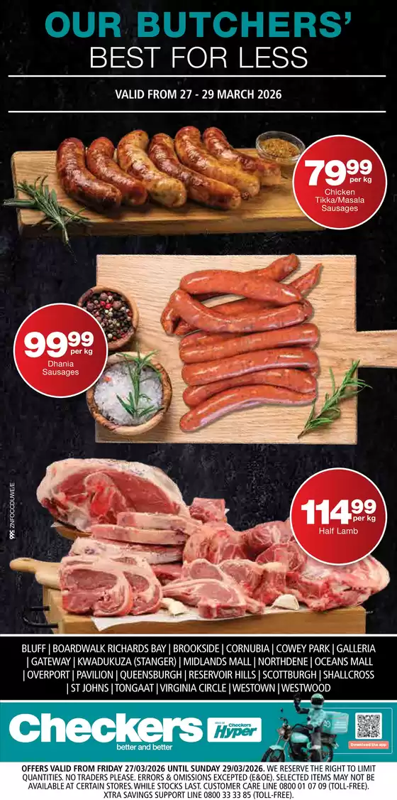Checkers Hyper catalogue | Checkers Butchery Promotion 27 March | 2026-03-26T00:00:00.000Z - 2026-03-29T00:00:00.000Z