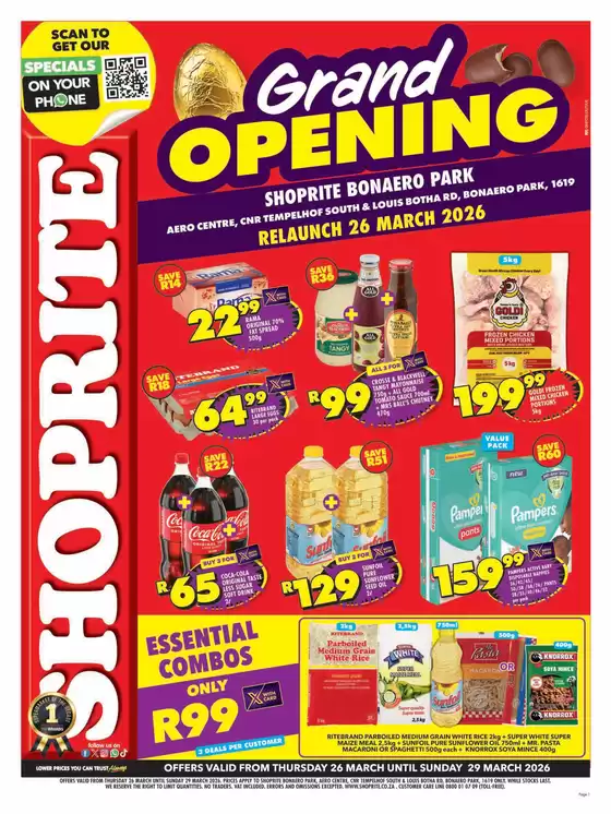 Shoprite catalogue | Shoprite Easter Deals Grand Opening Naboomspruit 26 March - 29 March | 2026-03-26T00:00:00.000Z - 2026-03-29T00:00:00.000Z