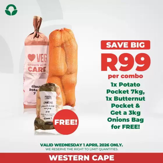 Food Lover's Market catalogue in Khayelitsha | Food Lover's Market weekly specials | 2026-03-31T00:00:00.000Z - 2026-04-01T00:00:00.000Z