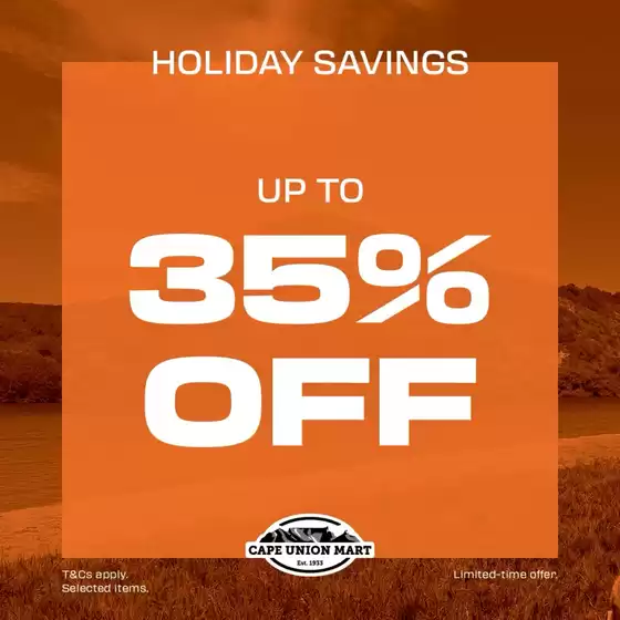 Cape Union Mart catalogue in Knysna | Holiday savings | 2026-04-01T00:00:00.000Z - 2026-04-07T00:00:00.000Z