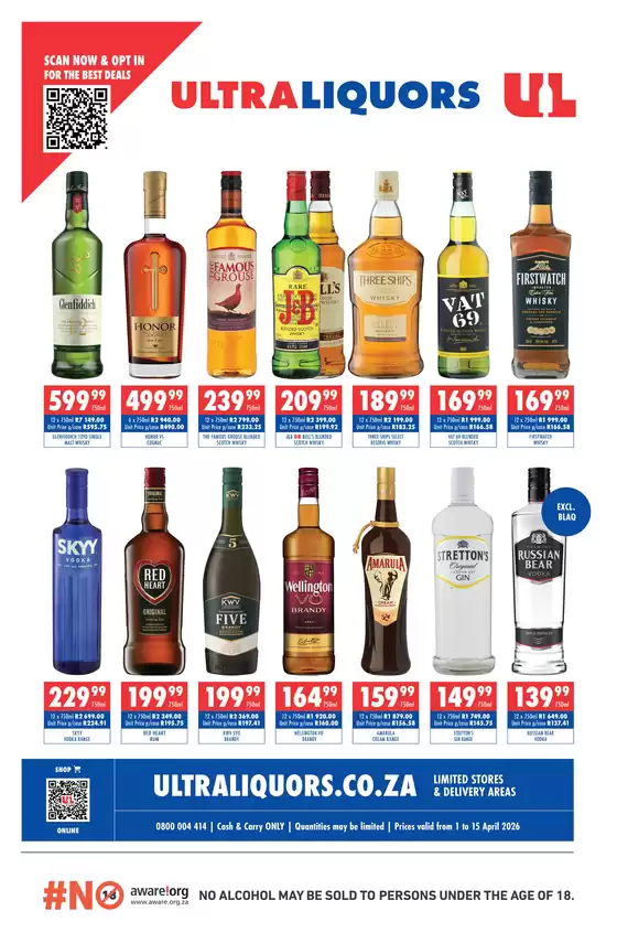 Ultra Liquors catalogue in Porterville | Ultra Liquors Sale | 2026-04-01T00:00:00.000Z - 2026-04-15T00:00:00.000Z