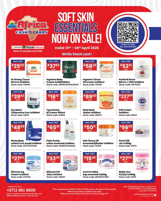 Africa Cash & Carry catalogue in Lichtenburg | Wednesday Promo | 2026-04-01T00:00:00.000Z - 2026-04-08T00:00:00.000Z