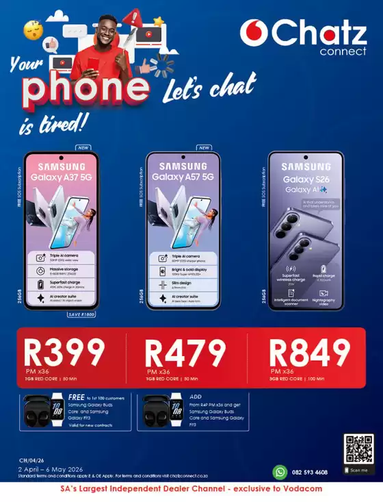 Chatz Connect catalogue in Heidelberg (Gauteng) | Your Phone Is Tired! Let's Chat | 2026-04-02T00:00:00.000Z - 2026-05-06T00:00:00.000Z
