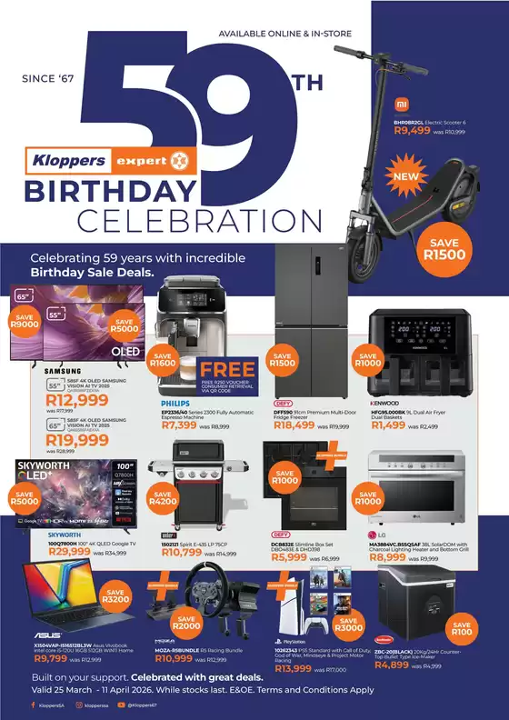 Expert Kloppers catalogue in Embalenhle | 59th Birthday Celebration | 2026-04-02T00:00:00.000Z - 2026-04-11T00:00:00.000Z