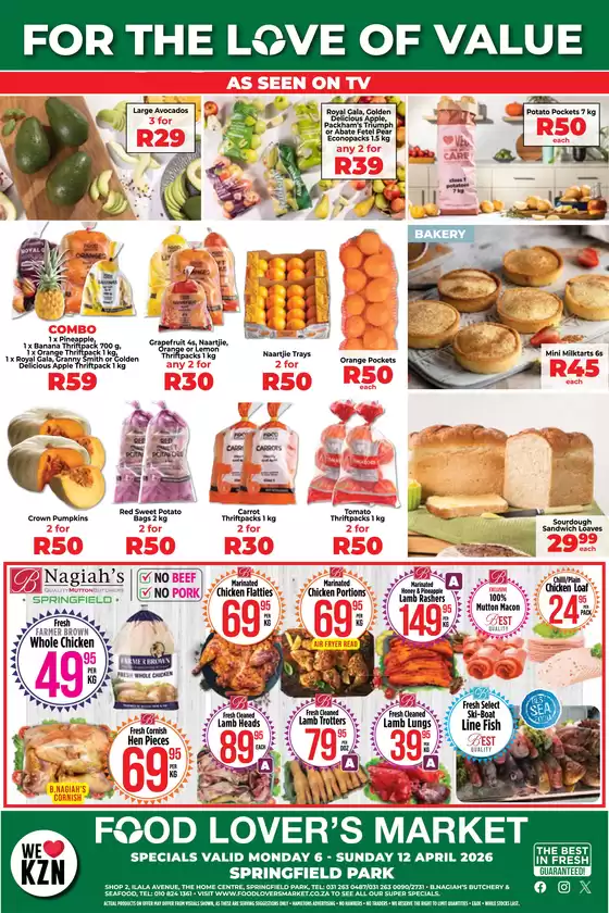 Food Lover's Market catalogue in Hammanskraal | Springfield Park - 6 - 12 April 2026 | 2026-04-05T00:00:00.000Z - 2026-04-12T00:00:00.000Z
