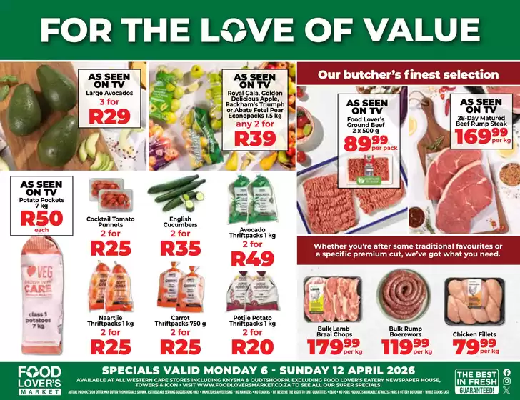 Food Lover's Market catalogue in Hammanskraal | Western Cape - 6 - 12 April 2026 | 2026-04-05T00:00:00.000Z - 2026-04-12T00:00:00.000Z