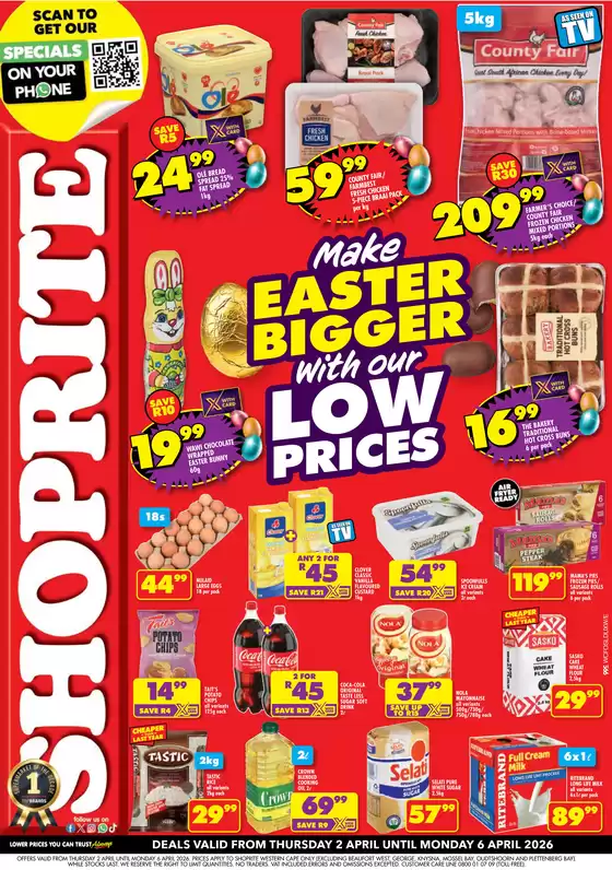 Shoprite catalogue in Port Elizabeth | Shoprite Easter Deals Western Cape 2 April - 6 April | 2026-04-02T00:00:00.000Z - 2026-04-06T00:00:00.000Z