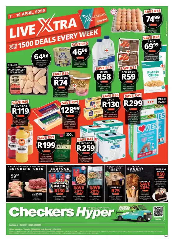 Checkers Hyper catalogue in Gonubie | Discounts and promotions | 2026-04-06T00:00:00.000Z - 2026-04-12T00:00:00.000Z