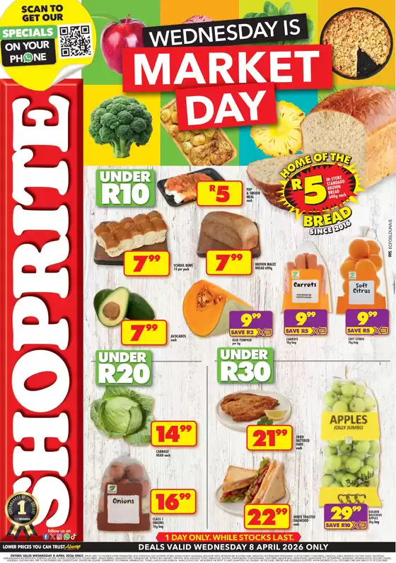 Shoprite catalogue in Gonubie | Shoprite Market Day Deals Valid 8 April | 2026-04-08T00:00:00.000Z - 2026-04-08T00:00:00.000Z