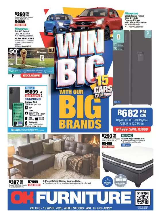 OK Furniture catalogue in Uitenhage | Latest deals OK Furniture | 2026-04-06T00:00:00.000Z - 2026-04-19T00:00:00.000Z