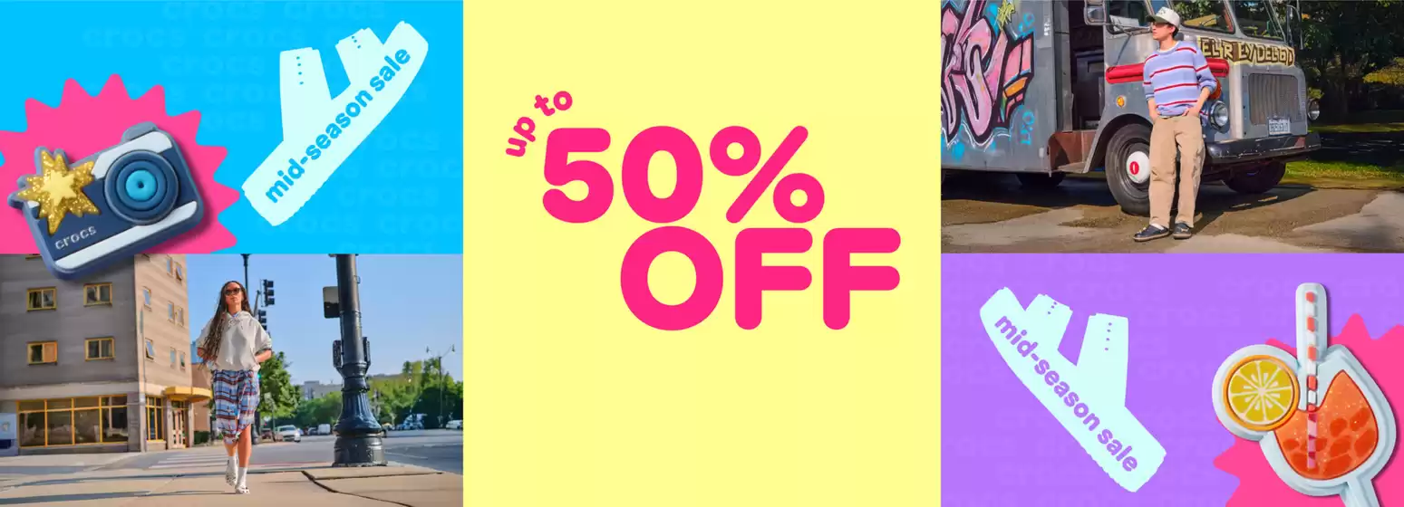Crocs catalogue | Mid-season sale | 2026-04-08T00:00:00.000Z - 2026-04-22T00:00:00.000Z