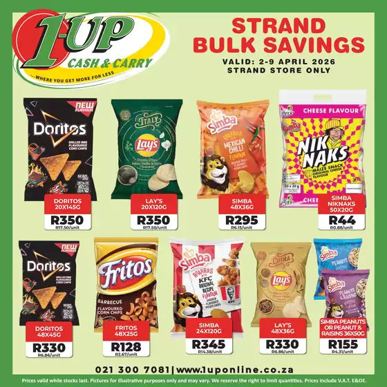 1UP catalogue in Ballito | Current deals and offers | 2026-04-02T00:00:00.000Z - 2026-04-09T00:00:00.000Z