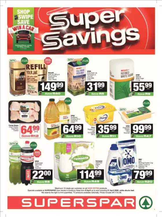 SuperSpar catalogue in Ladybrand | Great discounts on selected products | 2026-04-08T00:00:00.000Z - 2026-04-21T00:00:00.000Z