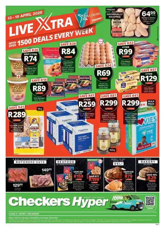 Checkers catalogue in Jeffreys Bay | Checkers Hyper April Mid-Month Promotion Eastern Cape | 2026-04-12T00:00:00.000Z - 2026-04-19T00:00:00.000Z