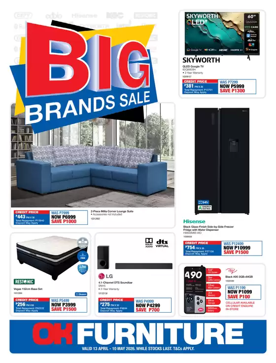 OK Furniture catalogue in Thulamahashe-A | Great offer for bargain hunters | 2026-04-13T00:00:00.000Z - 2026-05-10T00:00:00.000Z