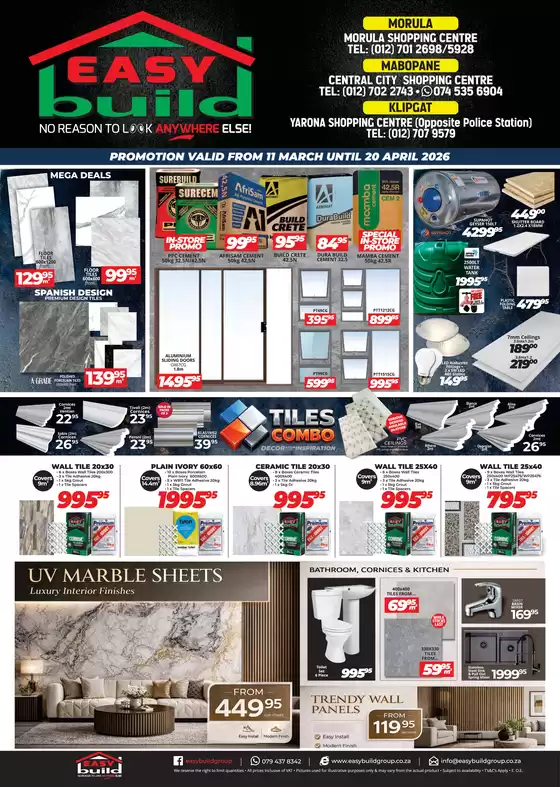 Easy Build catalogue | Promotion Easy Build | 2026-03-11T00:00:00.000Z - 2026-04-20T00:00:00.000Z