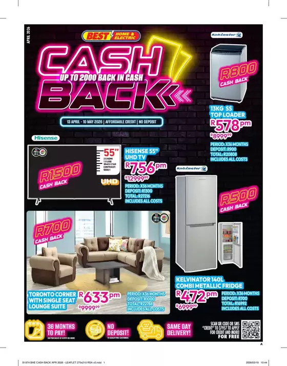 Best Home & Electric catalogue in Milnerton | Leaflet Best Home Electric | 2026-04-13T00:00:00.000Z - 2026-05-10T00:00:00.000Z