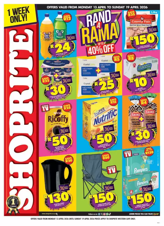 Shoprite catalogue in Johannesburg | Shoprite Rand a Rama Western Cape 13 April - 19 April | 2026-04-13T00:00:00.000Z - 2026-04-19T00:00:00.000Z