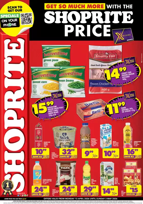 Shoprite catalogue in Johannesburg | Shoprite Price Eastern Cape 13 April - 3 May | 2026-04-13T00:00:00.000Z - 2026-05-03T00:00:00.000Z