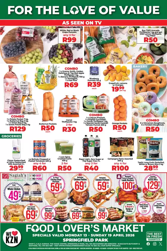 Food Lover's Market catalogue in Rebone-A | Springfield - 13 - 19 April 2026 | 2026-04-12T00:00:00.000Z - 2026-04-19T00:00:00.000Z