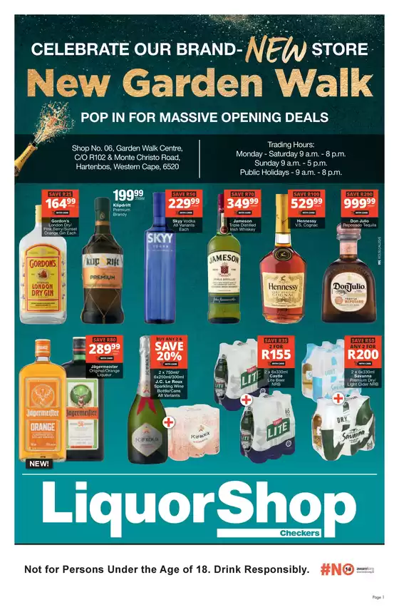 Checkers Hyper catalogue in  | Checkers LiquorShop Garden Walk Store Opening 16 April | 2026-04-15T00:00:00.000Z - 2026-05-03T00:00:00.000Z
