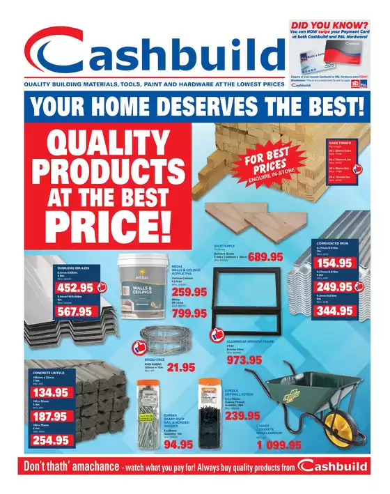 Cashbuild catalogue in Margate | Discover attractive offers | 2026-04-20T00:00:00.000Z - 2026-05-04T00:00:00.000Z