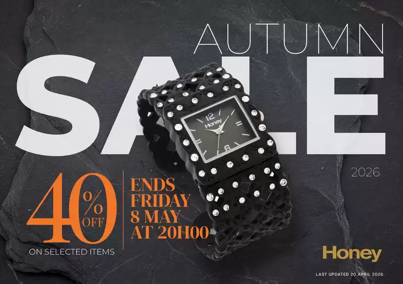 Honey Fashion Accessories catalogue in  | Autumn Sale 2026 LESS 40 7 | 2026-04-21T00:00:00.000Z - 2026-05-08T00:00:00.000Z