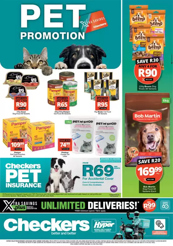 Checkers Hyper catalogue in Piet Retief | Checkers Pet Promotion 20 April | 2026-04-19T00:00:00.000Z - 2026-05-10T00:00:00.000Z