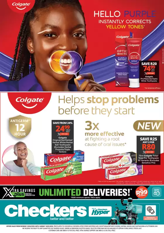 Checkers Hyper catalogue in  | Checkers Colgate Promotion 20 April | 2026-04-19T00:00:00.000Z - 2026-05-10T00:00:00.000Z