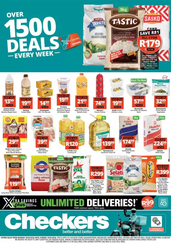 Checkers Hyper catalogue in Piet Retief | Checkers Xtra Savings Deals 20 April | 2026-04-19T00:00:00.000Z - 2026-05-10T00:00:00.000Z
