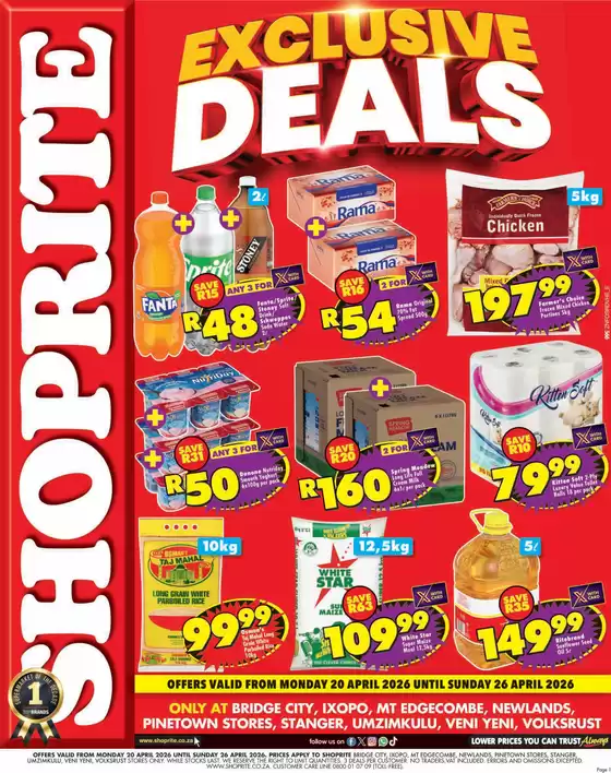 Shoprite catalogue in Piet Retief | Shoprite Price Exclusive KwaZulu-Natal 20 April - 26 April | 2026-04-20T00:00:00.000Z - 2026-04-26T00:00:00.000Z