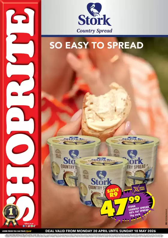Shoprite catalogue in Cape Town | Shoprite Stork Country Spread Savings Eastern Cape 20 April - 10 May | 2026-04-20T00:00:00.000Z - 2026-05-10T00:00:00.000Z