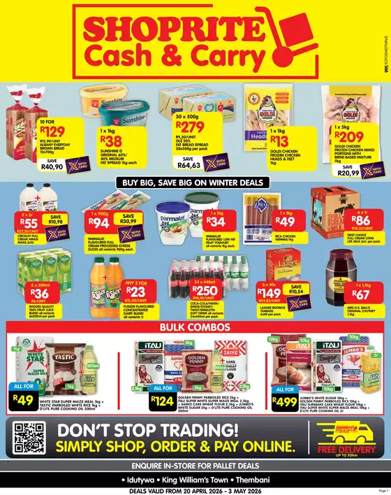 Shoprite catalogue in Aliwal North | Shoprite weekly specials | 2026-04-20T00:00:00.000Z - 2026-05-03T00:00:00.000Z