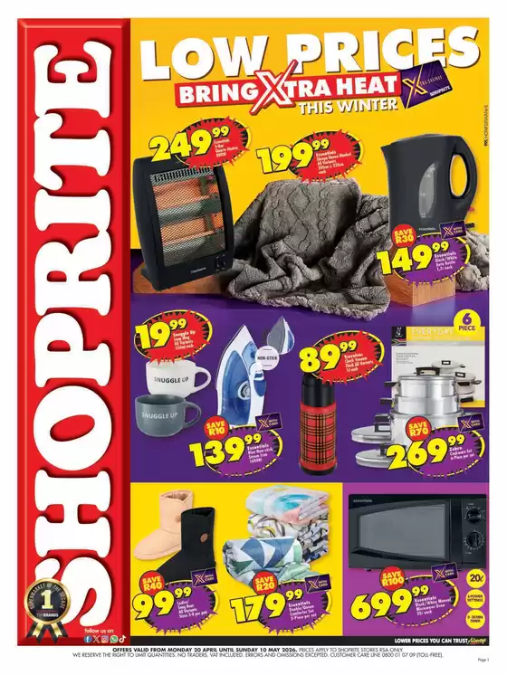 Shoprite catalogue in Piet Retief | Shoprite Winter Favourites 20 April - 10 May | 2026-04-20T00:00:00.000Z - 2026-05-10T00:00:00.000Z