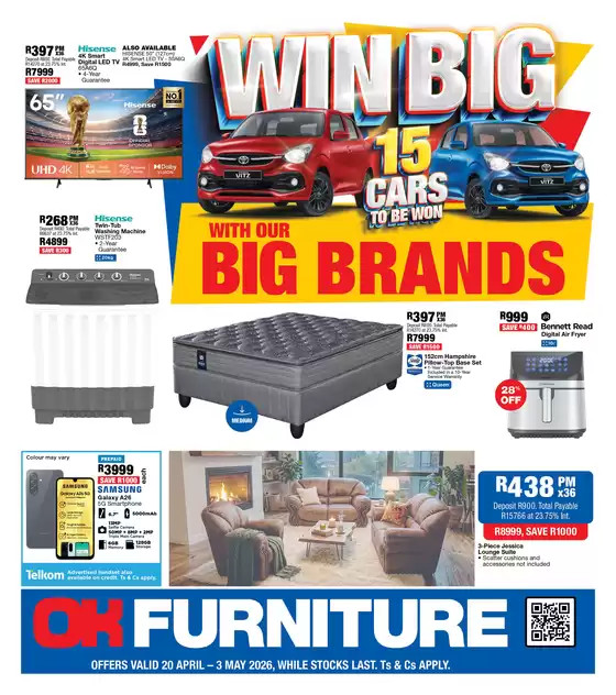 OK Furniture catalogue in Edenvale | Latest deals OK Furniture | 2026-04-20T00:00:00.000Z - 2026-05-03T00:00:00.000Z