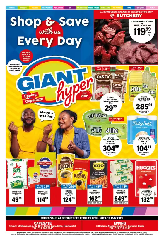 Giant Hyper catalogue in  | GIANT SHOP & SAVE WEB APRIL 2026 | 2026-04-21T00:00:00.000Z - 2026-05-10T00:00:00.000Z