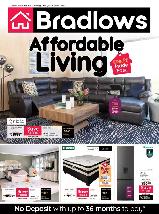 Bradlows catalogue in Grahamstown | Affordable Living | 2026-04-22T00:00:00.000Z - 2026-05-20T00:00:00.000Z