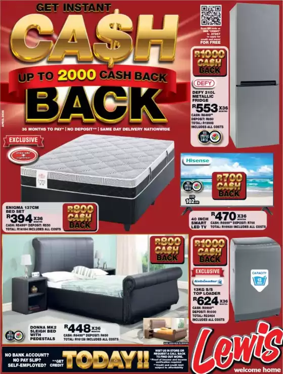 Lewis catalogue in Grahamstown | Cash Back | 2026-04-22T00:00:00.000Z - 2026-05-10T00:00:00.000Z