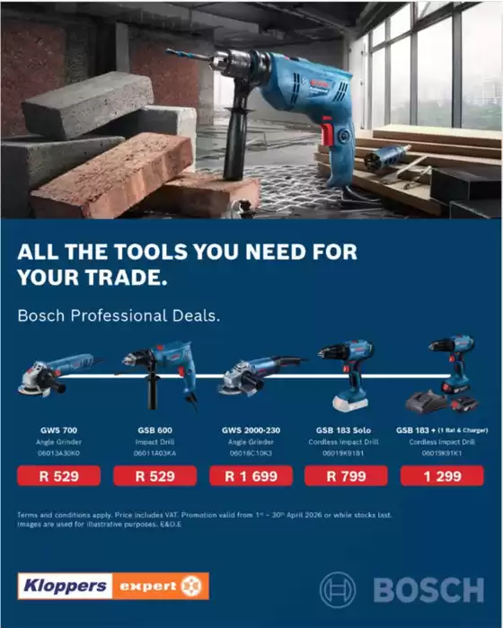 Expert Kloppers catalogue in East London | All The Tools You Need For Your Trade. | 2026-04-22T00:00:00.000Z - 2026-04-30T00:00:00.000Z